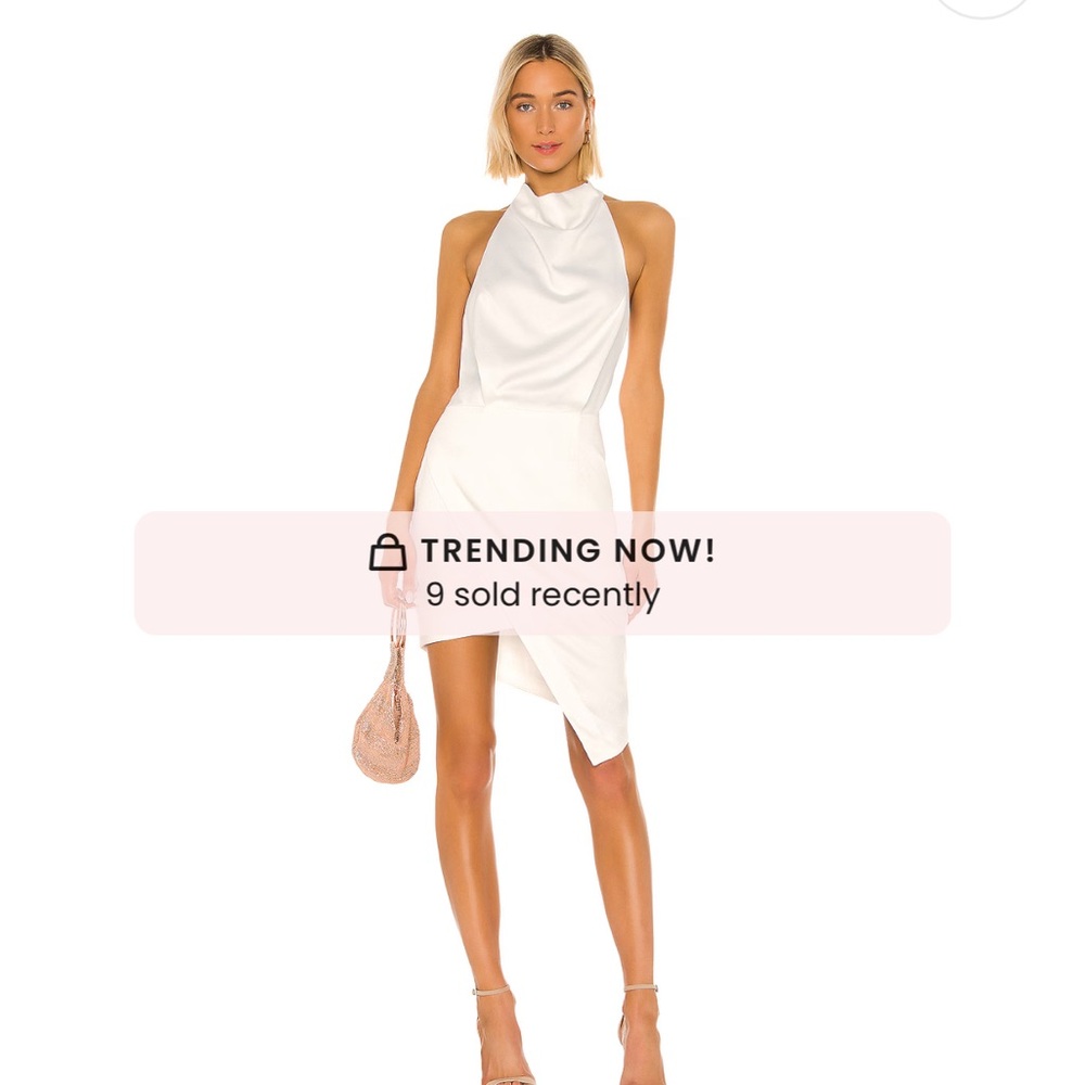 Elliatt White Asymmetrical Mini Skirt